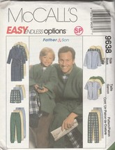 McCALLS 9638 Boy&#39;s &amp; Men&#39;s Robe with tie Belt, Top, Pull-on Pants/Shorts... - $6.93 CAD