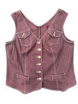Womens Y2K Baby Phat Brown Pin Stripe Vest Size 2XL - £19.65 GBP