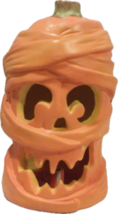 Vintage Orange Mummy Lighted Foam Blow Mold Halloween Decoration - £96.94 GBP