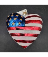 9-11 2001 Christopher Radko Brave Heart American Flag 5&quot; Ornament 01-0594-0 - $40.43 CAD