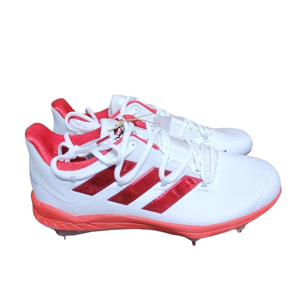 Adidas Adizero NC State PE GW3946 Mens Size 6.5 White & Red Baseball Cleats - £47.47 GBP
