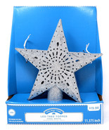 HOLIDAY TIME 17-138S SILVER LED TREE TOPPER WITH COOL WHITE LIGHTS 11.4&quot;... - $15.98