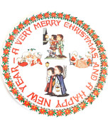 Vintage Wynne Novelty Merry Christmas Tray Made in Hong Kong - $9.89