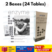 2 Boxes Avizor PRO-ENZYME Protein Remover Tablets 12&#39;s Contact Lenses Soft - £29.21 GBP
