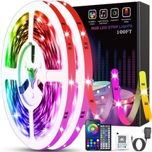 Tenmiro Led Lights for Bedroom 100ft 2 Rolls of 50ft Music Sync Color Changin... - $16.43