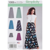 Simplicity 1069 Wide Leg Pants, Shorts, and Maxi Skirt Sewing Pattern for Women, - £17.19 GBP
