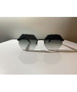 Unisex, rimless, polygonal sunglasses with gray &amp; gun metal frame &amp; gray... - €8,61 EUR