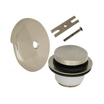 Touch-Toe Tub Drain Trim Kit with Overflow in Brushed Nickel - $19.90
