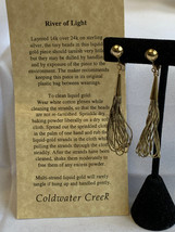 Coldwater Creek Sterling Silver Goldwash Earrings 5.64g Jewelry River of Light - £24.07 GBP