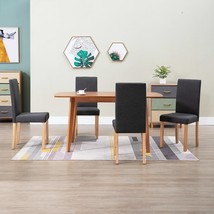 vidaXL Ergonomic Fabric Dining Chair Set of 4 Dark Gray Modern Home Furniture - $5,188.81 MXN