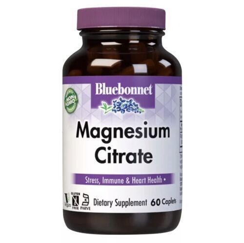 Bluebonnet Magnesium Citrate 400mg - 60 Caplets Exp: 03/2027 - $8.70