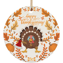 Thanksgiving Turkey Ornament Funny Wild Turkey Holding Axe Fall Ornaments Gifts - £11.83 GBP