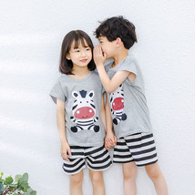 Boys Girls Pajamas New Summer Short Sleeve Children&#39;s Clothing Sleepwear Cotton  - £59.33 GBP