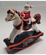 DETROIT TIGERS Rockin&#39; Santa Baseball Rocking Horse Ornament 2008 Ceramic - $14.40