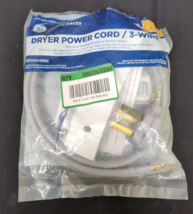 GE WX09X10002 Dryer Power Cord 3 Wire 4 Feet Universal Genuine OEM - £7.10 GBP