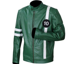  Men&#39;s Ben Ten Hero Handmade Motorcycle Racing Fashion Leather Jacket  - £133.21 GBP