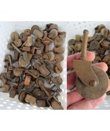 46 TOTAL!  Antique Vintage IRON STEEL &amp; WOOD Casters Furniture Rollers w... - $2,765.88 MXN