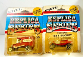 Ertl Replica Series &#39;13 Ford Model T Van Red &amp; &#39;23 T Bucket Street Rod Red - £23.41 GBP