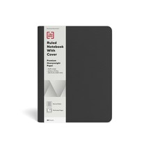 Medium Folio Soft Cover Ruled Notebook Blk Tr54993 - £25.16 GBP