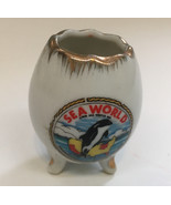 Sea world vintage shamu egg shape three footed  toothpick holder made in... - $19.75