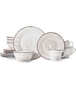 Vintage Dinnerware Set Stoneware Plates Bowls Mugs Service For 4 16 Piec... - £85.12 GBP