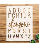 Alphabet Stencil Pattern for Wood Signs and Crafts, Reusable Mylar Templ... - $14.69
