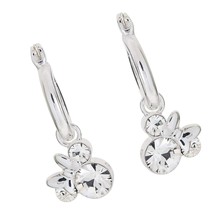 Disney Minnie Mouse Jewelry, Crystal Birthstone Silver Hoop - £115.23 GBP