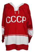 Any Name Number Maltsev Russia CCCP Hockey Jersey New Red Any Size image 4