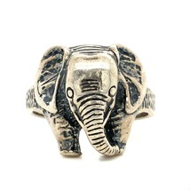 Vtg Sterling Hallmarked 925 Detailed 3 Dimensional Elephant Animal Ring ... - $54.45