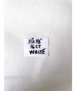 White Aida 16 Count Cross Stitch Fabric 100% Cotton 11&quot; x 18&quot; - $10.44 CAD