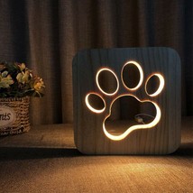 Small Table Lamp Modern Bedroom LED Nightstand Bedside Desk Wood Kids Gift Cute - £24.74 GBP