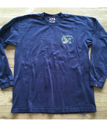 Vintage Verdi Nevada Long Sleeve T Shirt Large Blue USA Made - £37.49 GBP