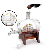 1000ml Creative Barrel Shape Wine Dispenser, Glass Wine Bottle Holder, W... - $1,063.92 MXN