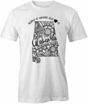 State Mandala Alabama T Shirt Tee Short-Sleeved Cotton Clothing Heart S1WSA765 - £12.73 GBP+