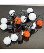 Vtg GE Halloween String Lights Ghost Pumpkin 10 In/Outdoor Glass Blinkin... - $19.18
