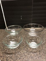 Set Of 4 Pyrex Clear Glass Bowls Size 950ml, 1.4L, 2.4L And 4.0L. (Preowned ). - £15.75 GBP