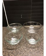 Set Of 4 Pyrex Clear Glass Bowls Size 950ml, 1.4L, 2.4L And 4.0L. (Preow... - £15.79 GBP