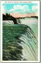Brink of American Falls Niagara Falls New York NY WB Postcard G6 - £2.32 GBP