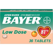 2 PACK Bayer Aspirin Pain Reliever *10/2025*Chewable 81mg 72 Tablets Total - $237.62 MXN