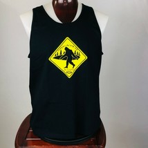 Squatch Xing Sign Bigfoot Crossing Mens Graphic Tank Top Shirt  - $29.69