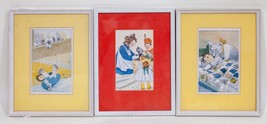 Lote De 3 Impresiones Enmarcadas De Raggedy Ann De Johnny Gruelle ¡Preciosas! - $247.48