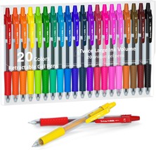 Lineon 20-Color Retractable Gel Ink Pens With A Grip And A Medium Point ... - $31.53