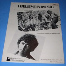 Mac Davis Sheet Music I Believe In Music Vintage 1972 Screen Gems - £19.58 GBP