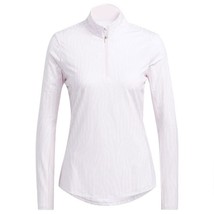 adidas Women U365 Printed Long Sleeve Sun Shirt Almost Pink HA3440 - $26.93