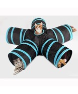 Wear-Resistant Foldable Cat Play Tunnel Crinkle Toy for Cats Guinea Pigs... - £15.22 GBP+