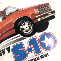 Original 1982 Chevy S-10 Pickup large foldout Print ad with V-6 or 4 CLY Motor - £11.26 GBP