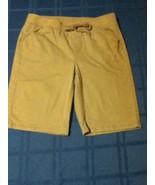 Size 14 Slim  Justice uniform shorts long khaki elastic waistband beige - £11.01 GBP