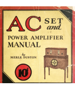 1928 AC Set &amp; Power Amplifier Manual Dongan Radio Duston 1st Edition DWS12B - €34,23 EUR