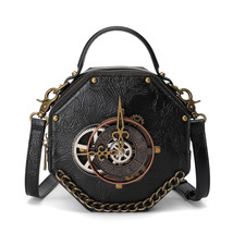 Original Steampunk Industrial Style Gear And Time Hexagonal Tote Bag - £47.89 GBP