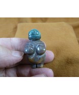 (Y-VEN-565) Green Purple Jasper Woman goddess GEMSTONE figurine Venus st... - $19.99